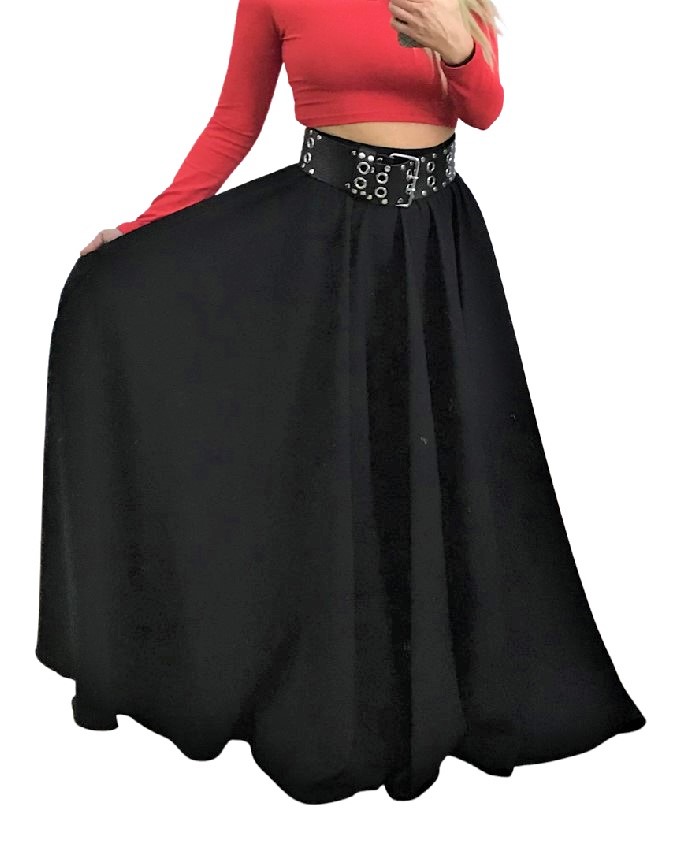 DLOUHÁ SUKNĚ - maxi sukně BOROS-SK-L-BLACK 05